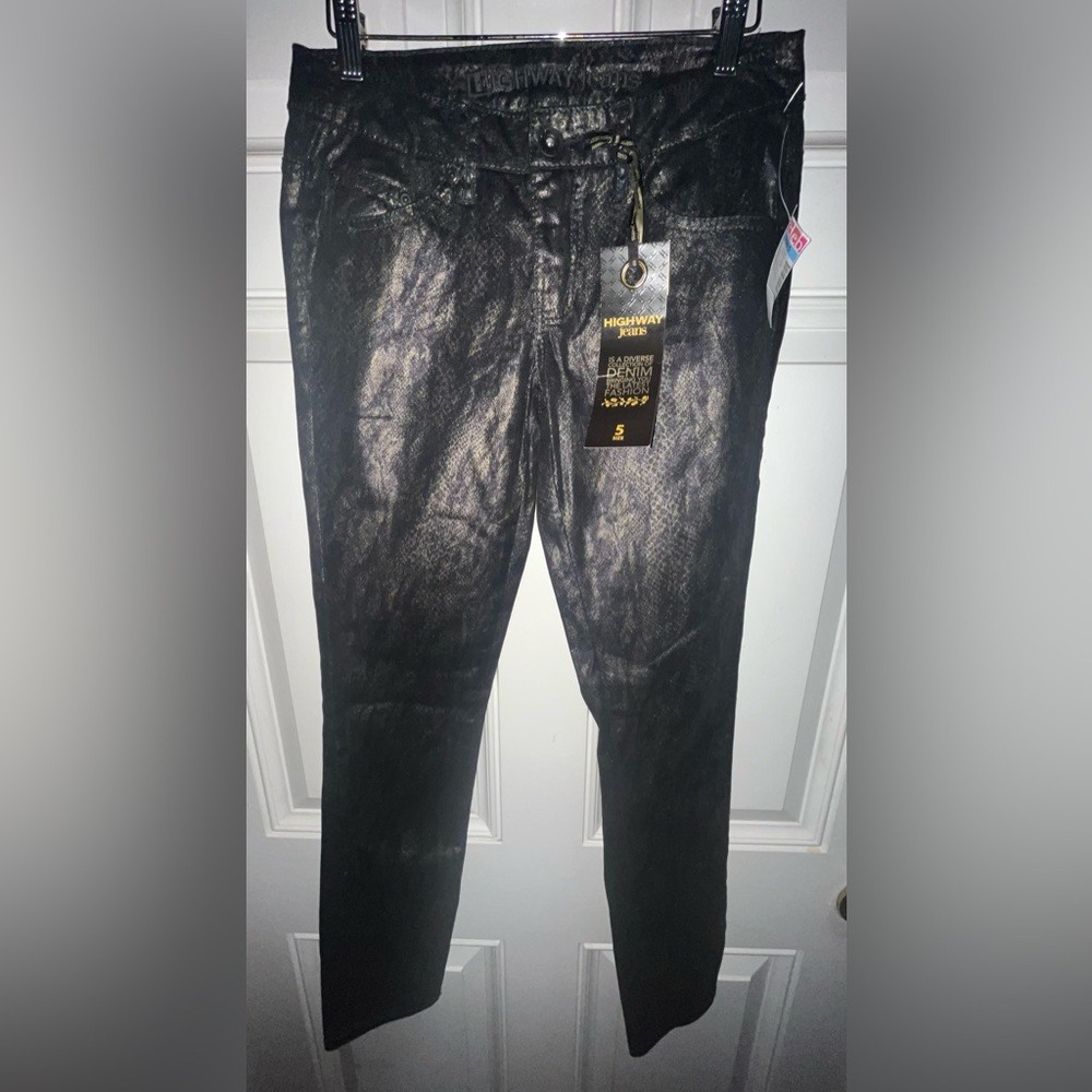 Gold python pants
